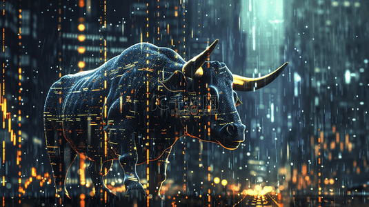 彩色金融股票牛市上升图标的背景16