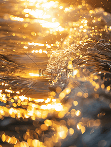 金色水花背景图片_金色波光粼粼的水面背景16