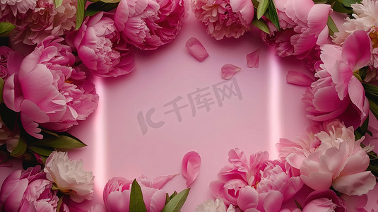 粉色平铺花朵花瓣的摄影5摄影照片