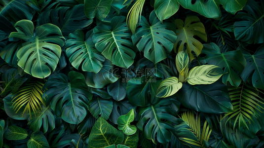 绿色热带植物绿植背景7