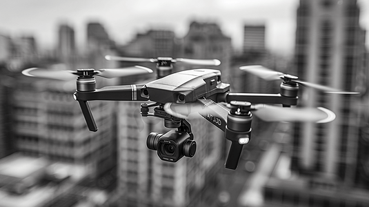 城市建筑楼群摄影照片_空中的无人机摄影3