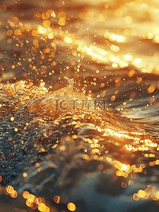 金色波光粼粼的水面背景15