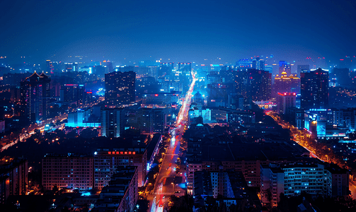 郑州东城市夜景