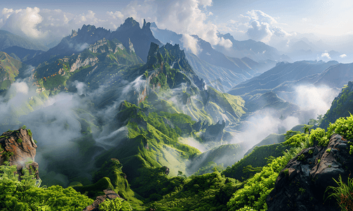 灌籃高手摄影照片_神农架风光高山