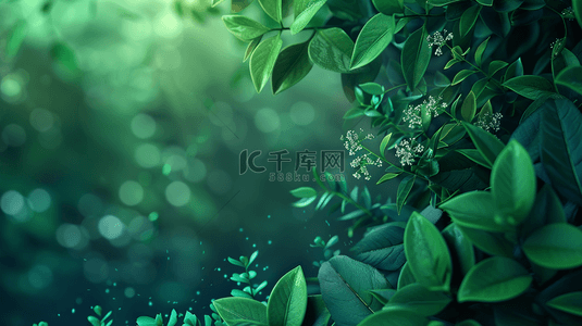 绿色清新叶子纹理背景图片_绿色植物叶子小清新装饰背景9