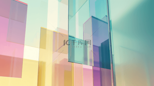 彩色晶莹透亮方块艺术抽象商务的背景11
