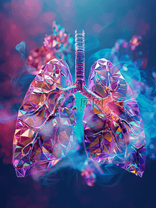 呼吸医疗背景图片_几何图形肾呼吸内科
