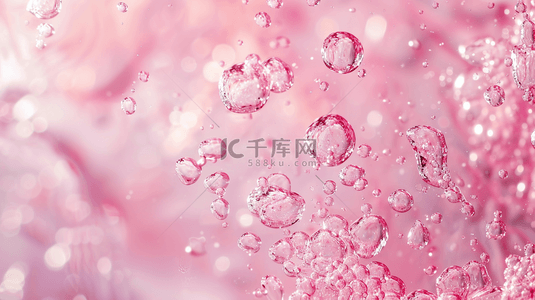 粉色液体气泡简约纹理背景8