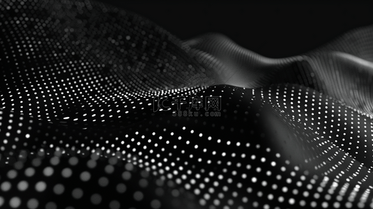 黑色商务质感背景背景图片_黑色科技感点状流体纹理背景17