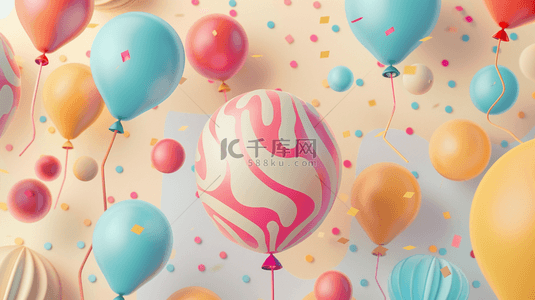 彩色缤纷气球唯美质感的背景7