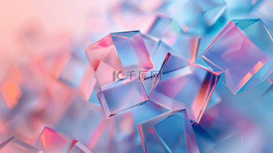 彩色晶莹透亮方块艺术抽象商务的背景9