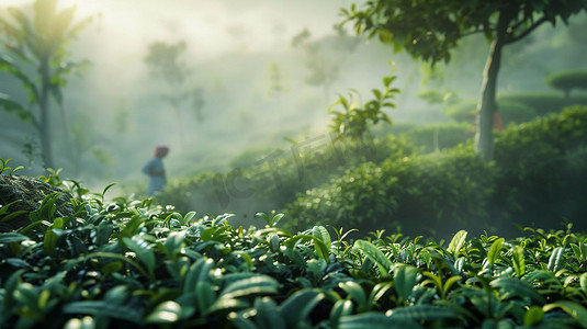 茶园果园采摘风景摄影照片