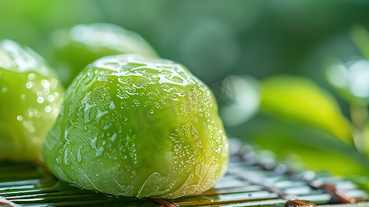 清明节绿色摄影照片_绿色的青团清明节高清图片