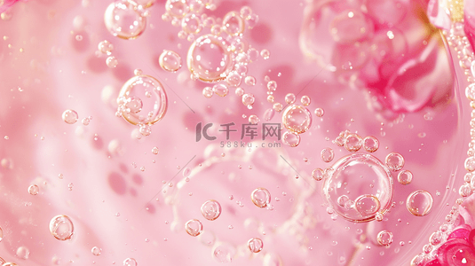 粉色液体气泡简约纹理背景9