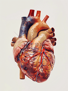 心脏解剖背景图片_心脏剖视图后下方医疗照片