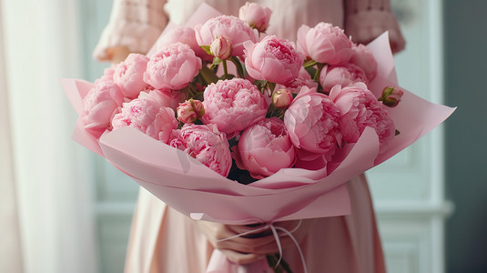 粉色花朵花束的摄影7高清图片