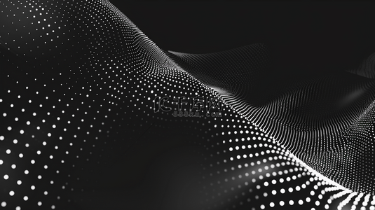 黑色商务质感背景背景图片_黑色科技感点状流体纹理背景11