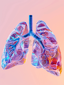 医疗科技素材背景图片_几何图形肾呼吸内科