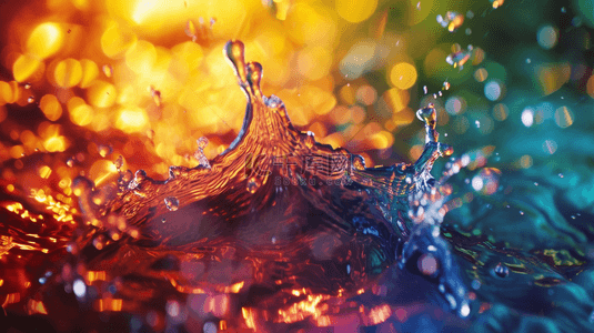 彩色水花飞溅背景图片_彩色水光水纹水珠飞溅的背景3