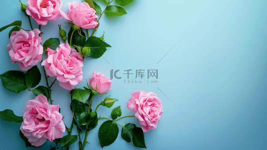 浪漫小清新背景背景图片_粉色花朵植物装饰小清新背景45
