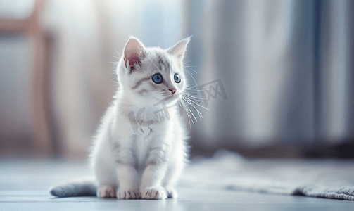 英短蓝白猫动物日