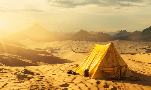 沙漠露营黄色