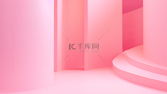 粉色空间阳光照射墙面上的背景14