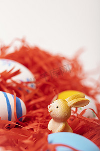 复活节兔子彩蛋白色图片