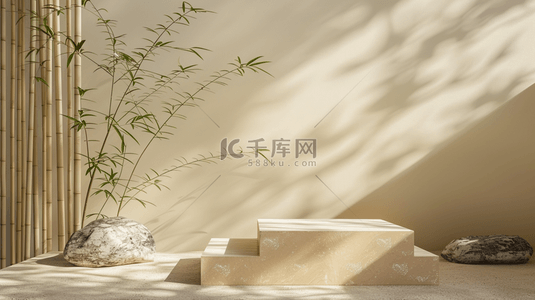 白色中式背景图片_白色简约中式风格室内绿竹的背景16