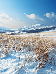 一望无际的雪山草原