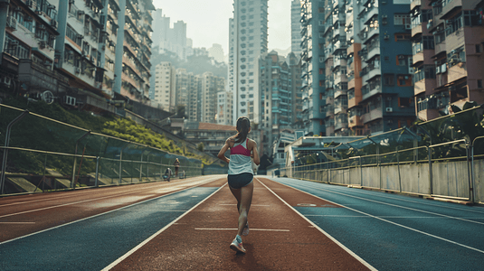 女神节买一送一摄影照片_跑步女性人像摄影15