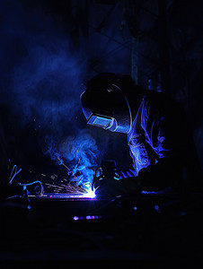 工人电焊工作的摄影1照片