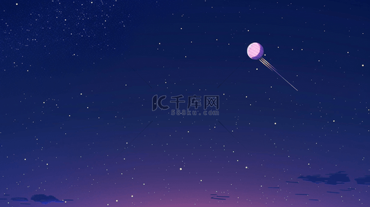 蓝色简约星光闪耀的背景3