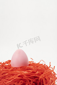 一个粉色彩蛋复活节图片