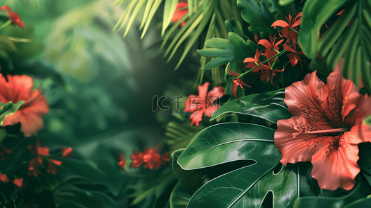 绿色植物纹理背景图片_绿色植物叶子小清新装饰背景15
