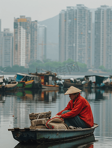 珠海十景之一珠海渔女