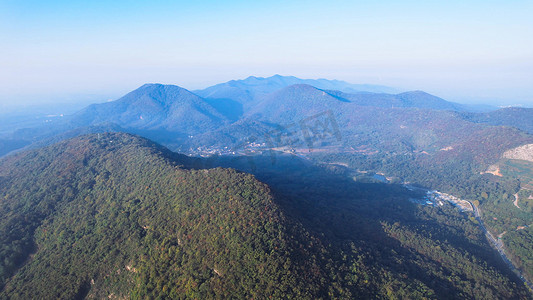 航拍大山山脉祖国山河自然风景