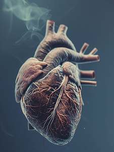 科技光点人物摄影照片_心脏病患者呼吸内科