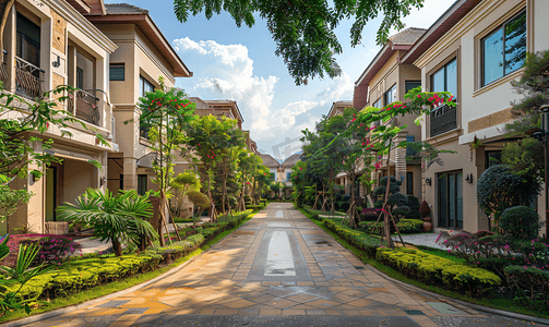 住宅小区图片摄影照片_小区楼盘地产