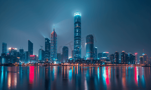 珠江夜景摩天大厦