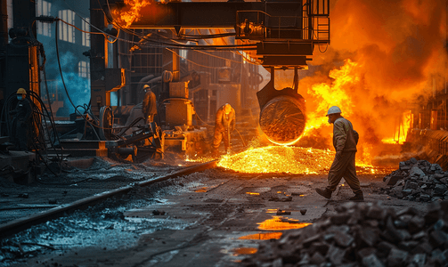钢铁企业摄影照片_武钢工业化生产景观
