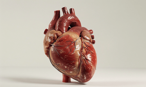 人体器官插画摄影照片_心脏剖视图后下方医疗照片
