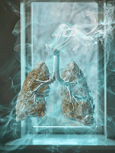 吸烟室标识摄影照片_远离香烟呼吸内科