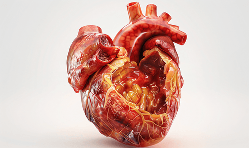 人体器官插画摄影照片_心脏内部结构右心房医疗照片