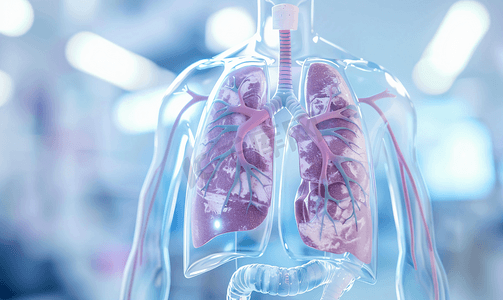 粒子科技背景摄影照片_心脏病患者呼吸内科