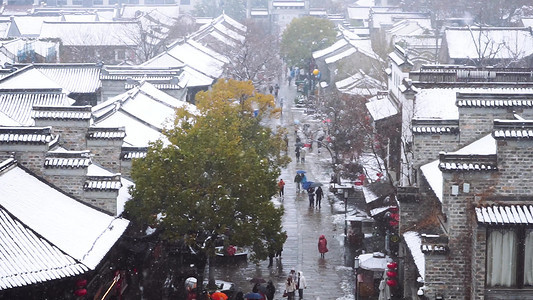 下雪摄影照片_实拍冬天风景下雪雪景