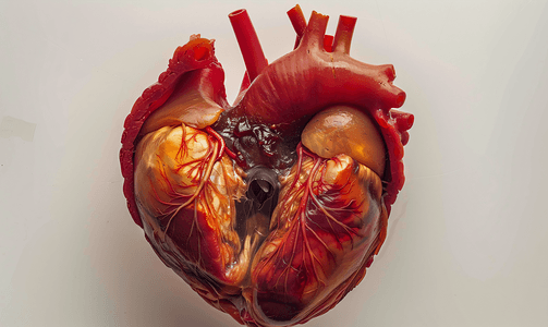 人体器官插画摄影照片_心脏的剖视图医疗照片