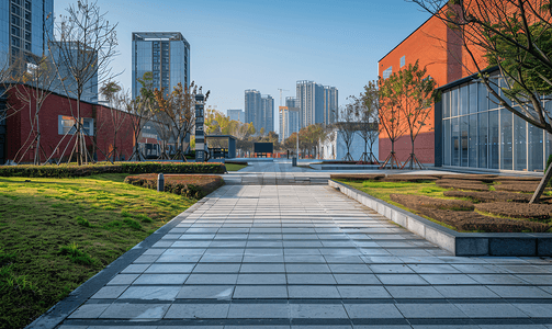 建筑摄影照片_上海视觉艺术学院操场跑道
