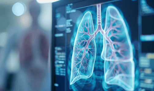 粒子科技背景摄影照片_心脏病患者呼吸内科