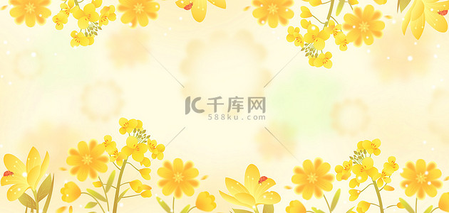 花朵背景黄色小花